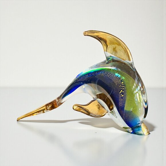 Murano Blown Glass Dolphin Made in Italy Venezia Glass Art See description - Picture 2 of 10